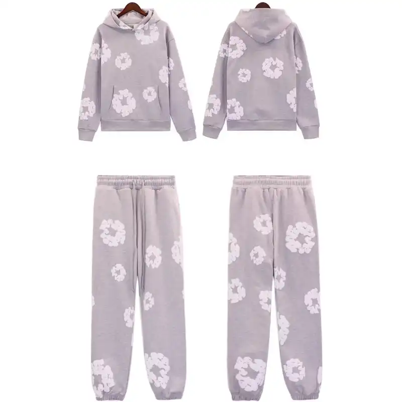 Denim Tears Flower Print Hoodie & Jogger Set [29 styles] 3